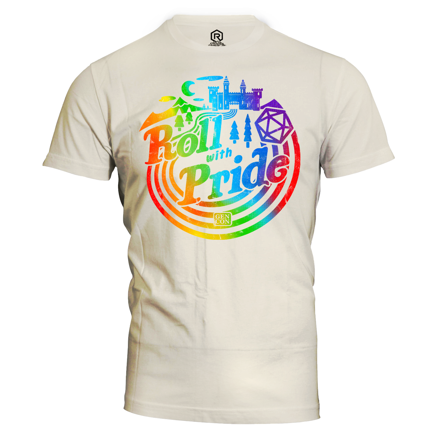 Gen Con 2024 Roll With Pride TShirt Rollacrit