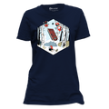 Navy Gen Con Kobolds Sledding Femme T-Shirt | Rollacrit