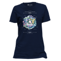 Navy Gen Con Winter Floral d20 Femme T-Shirt | Rollacrit