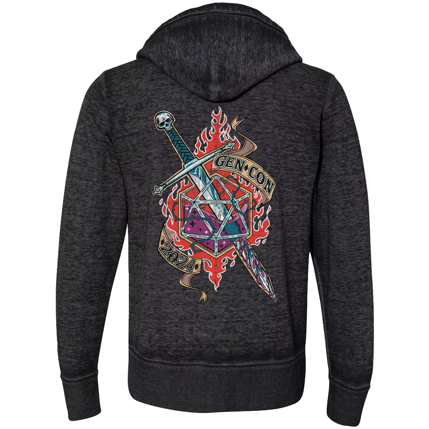 Gen Con Damage World Tour 2024 Zip Down Hoodie | Rollacrit