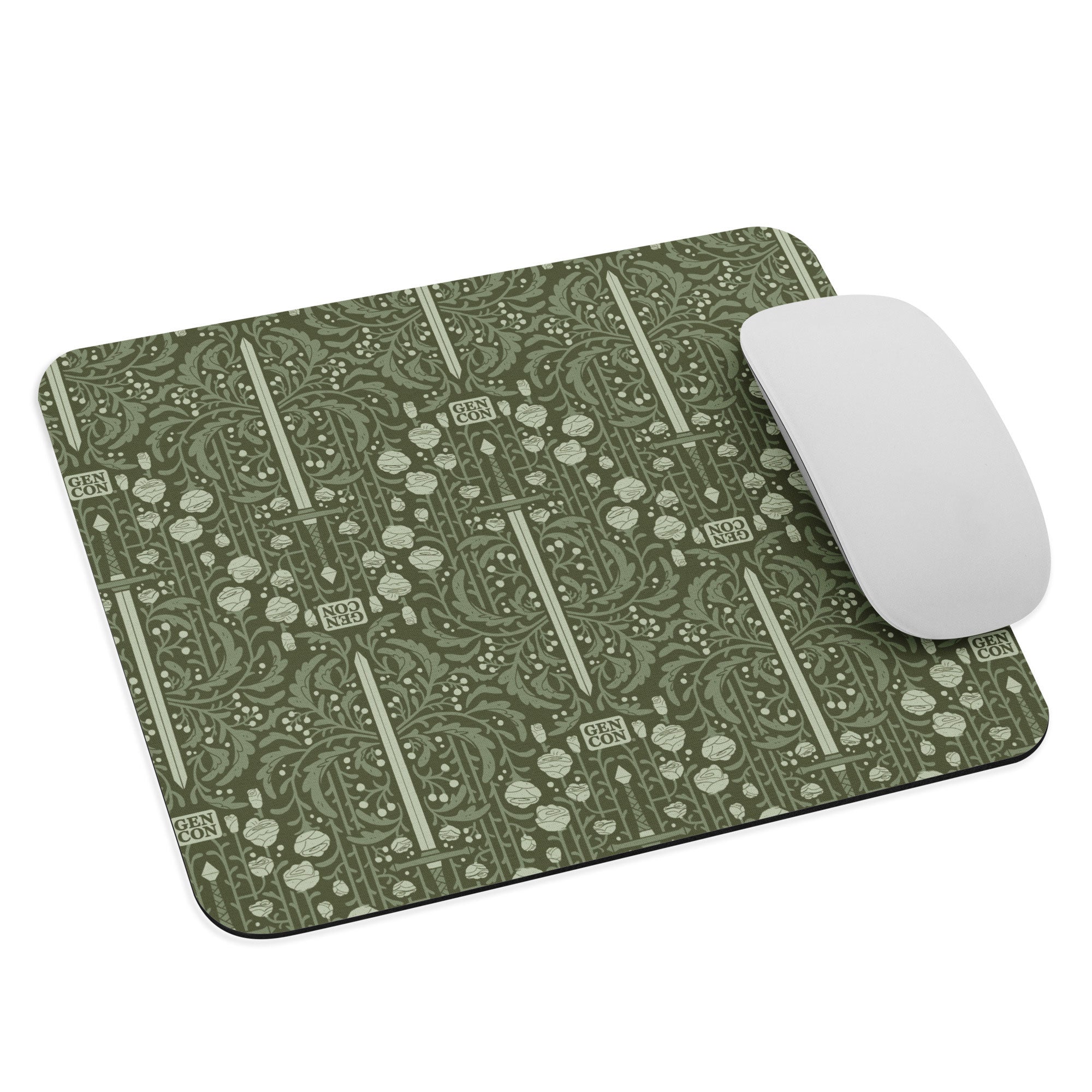 Gen Con Floral Sword Pattern Mouse Pad | Rollacrit