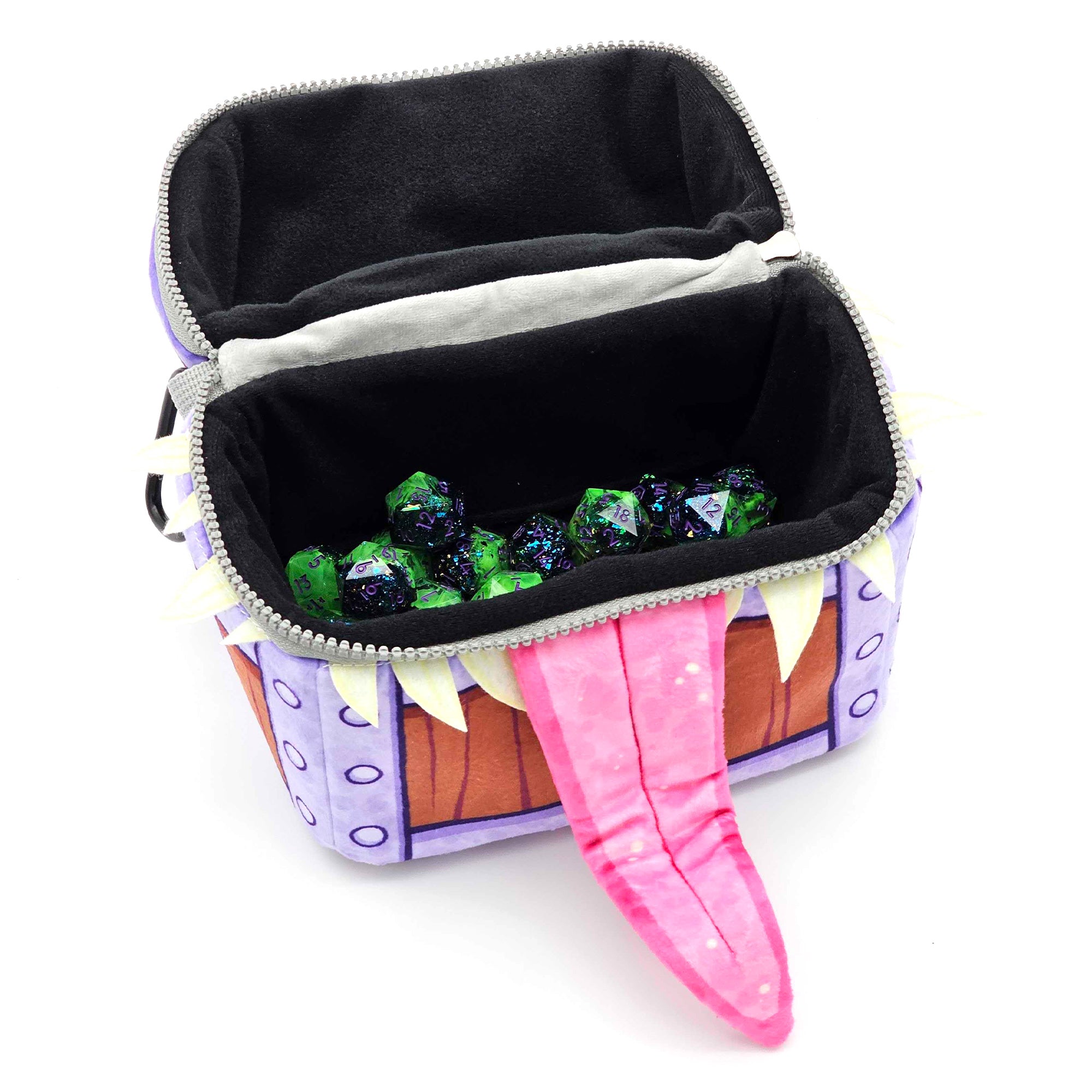 Gen Con Hungry, Hungry Mimic Chest Plush Dice Bag | Rollacrit