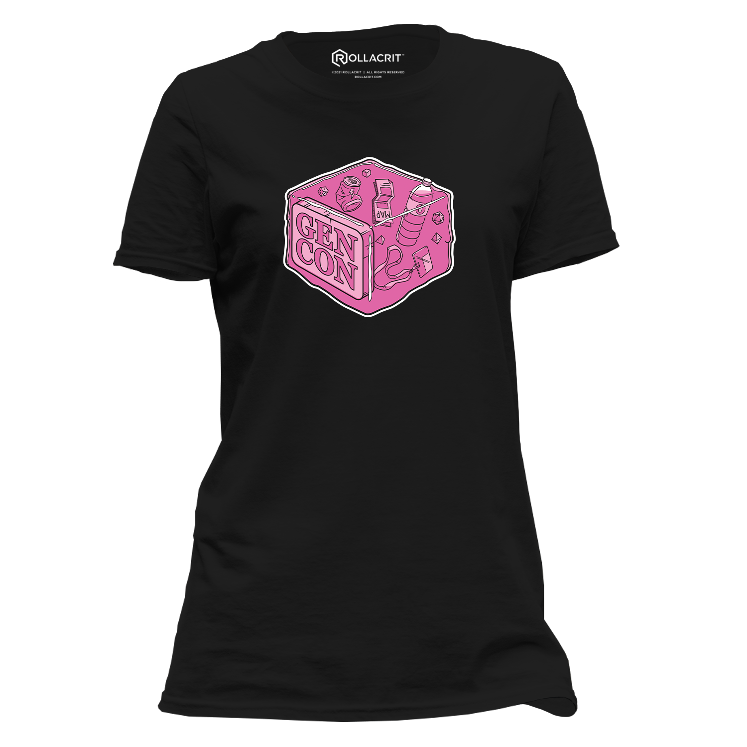 Gen Con Pink Gelatinous Cube Femme T-Shirt | Rollacrit