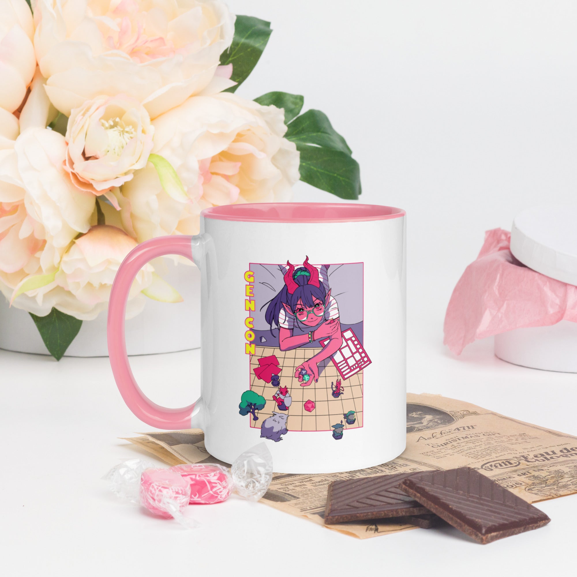 Gen Con Tsundere Gamer Tiefling Mug | Rollacrit