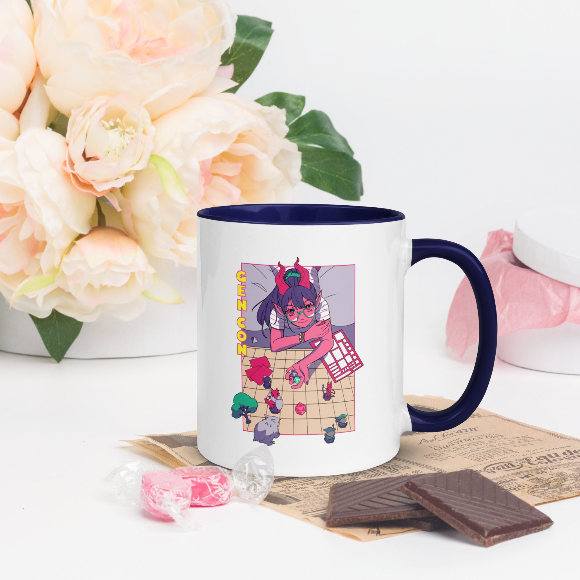 Gen Con Tsundere Gamer Tiefling Mug | Rollacrit