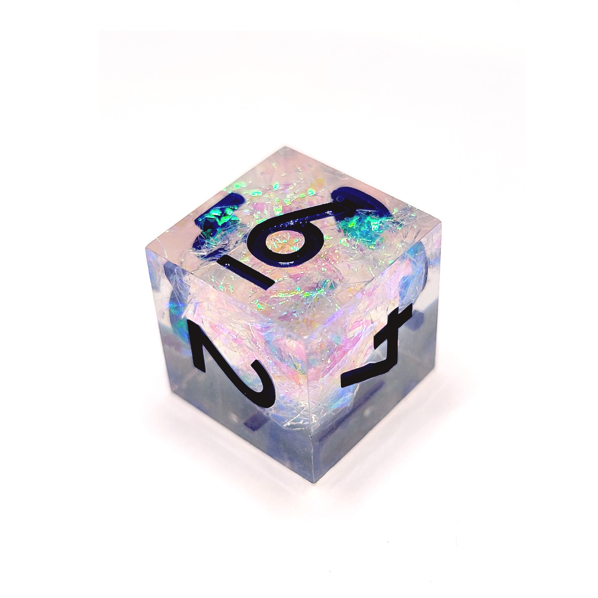 Noble Crystal Sharp Edge Resin 7pc Dice Set | Rollacrit