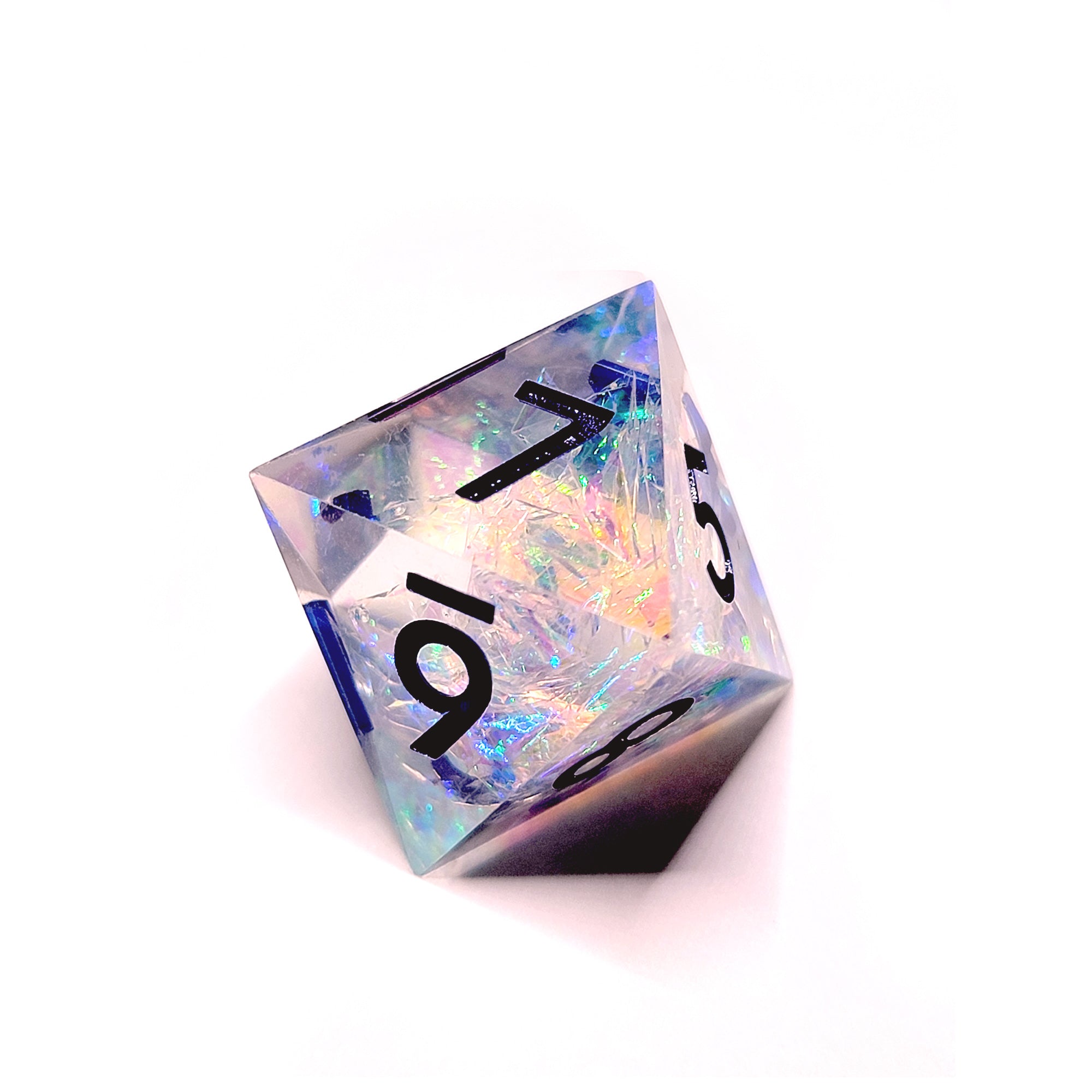 Noble Crystal Sharp Edge Resin 7pc Dice Set | Rollacrit