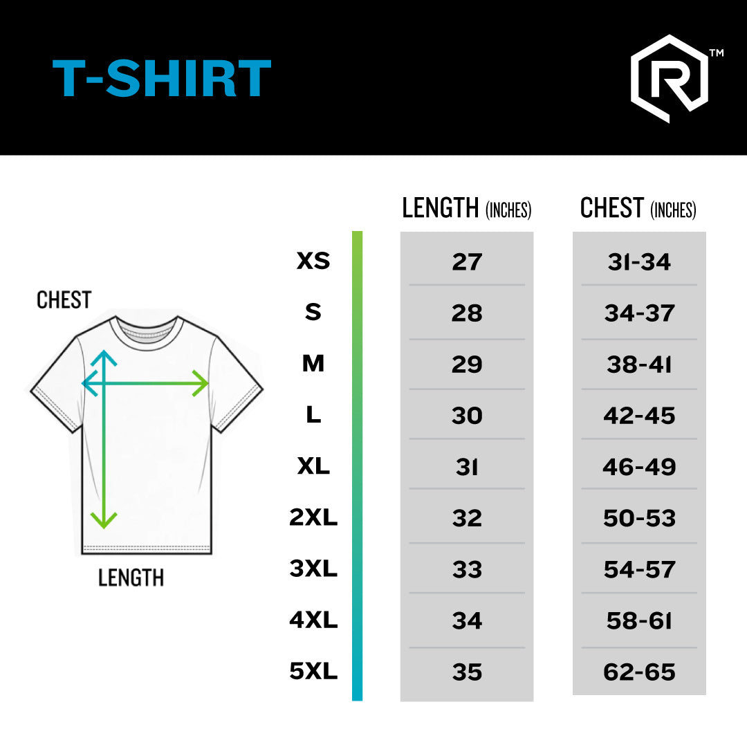 Gen Con T-Shirt Size Chart | Rollacrit