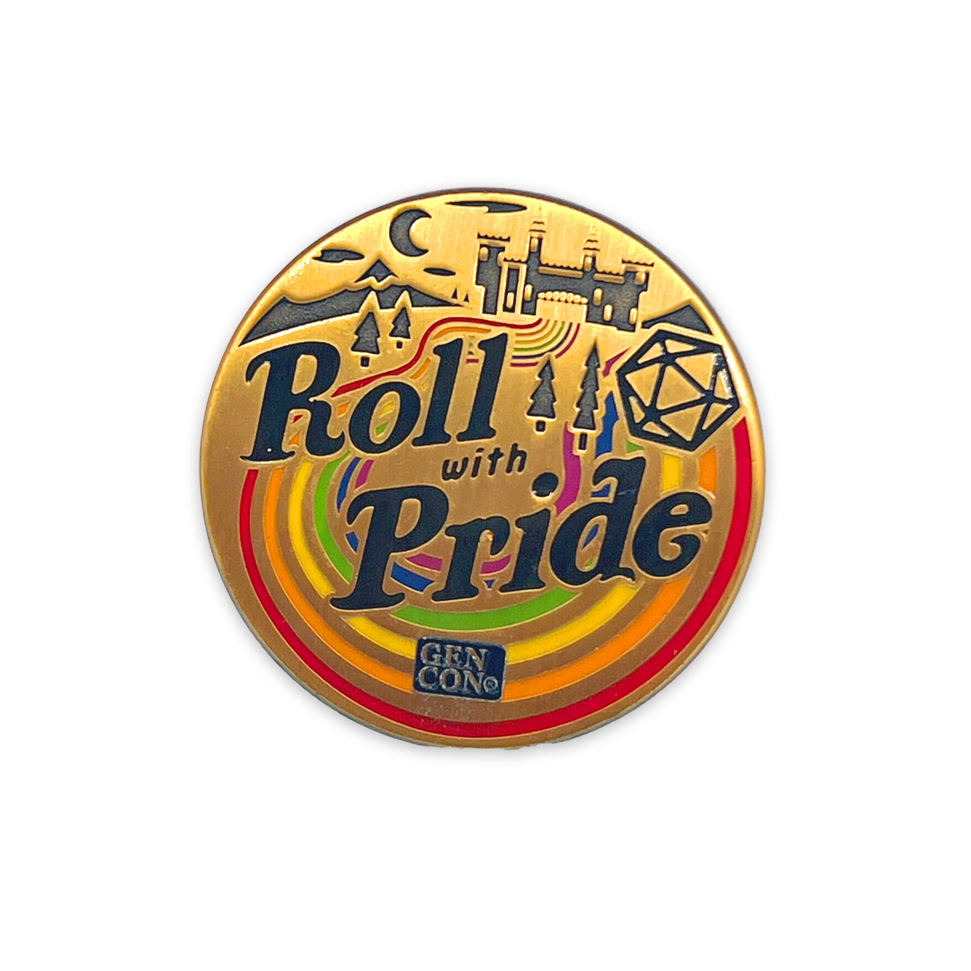 Gen Con Roll With Pride Pin