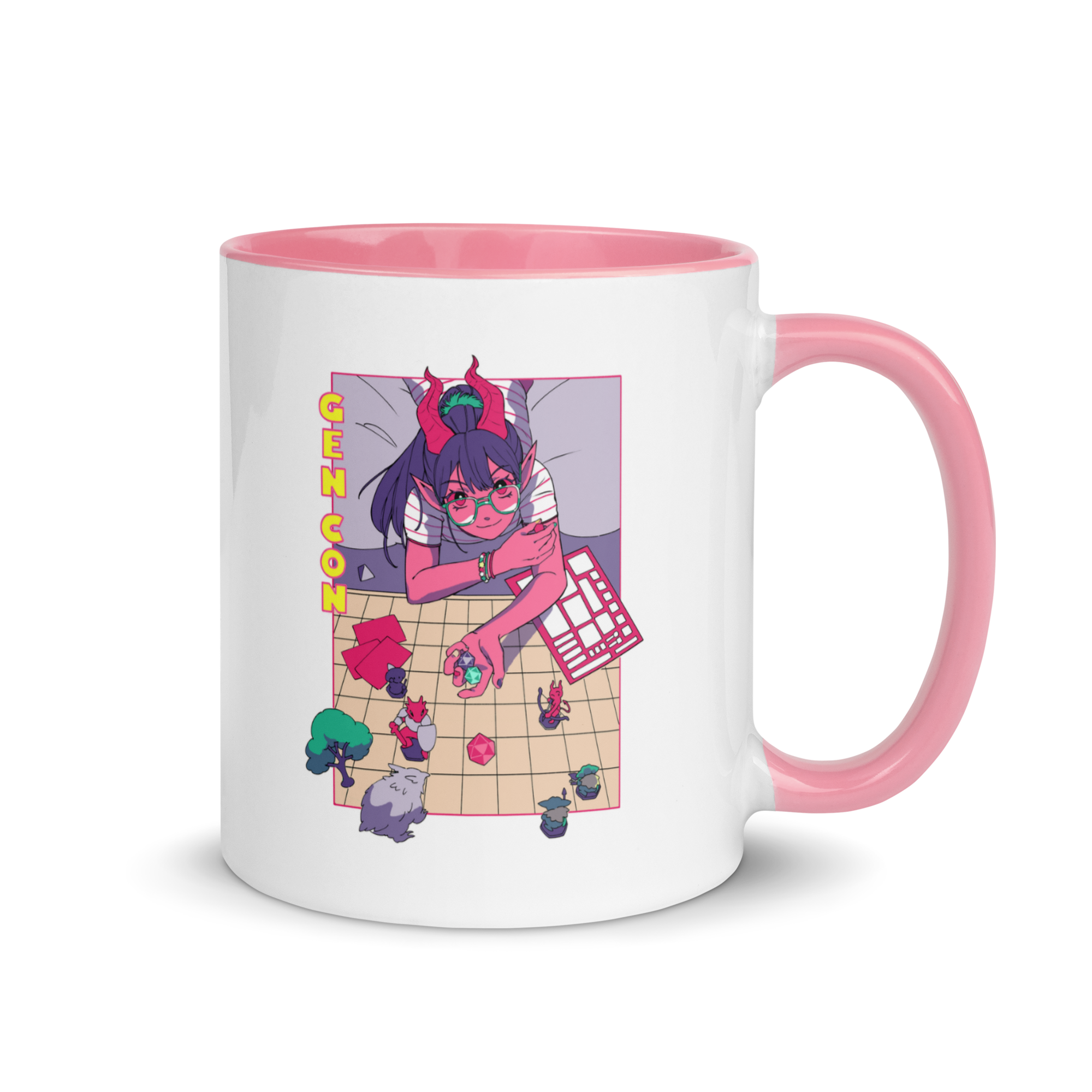 Gen Con Tsundere Gamer Tiefling Mug | Rollacrit