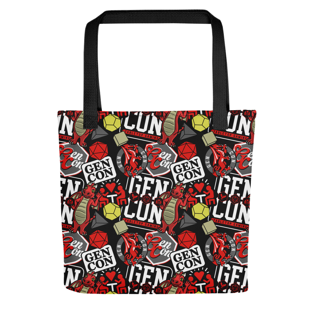 Gen Con Sticker Pattern Tote Bag | Rollacrit