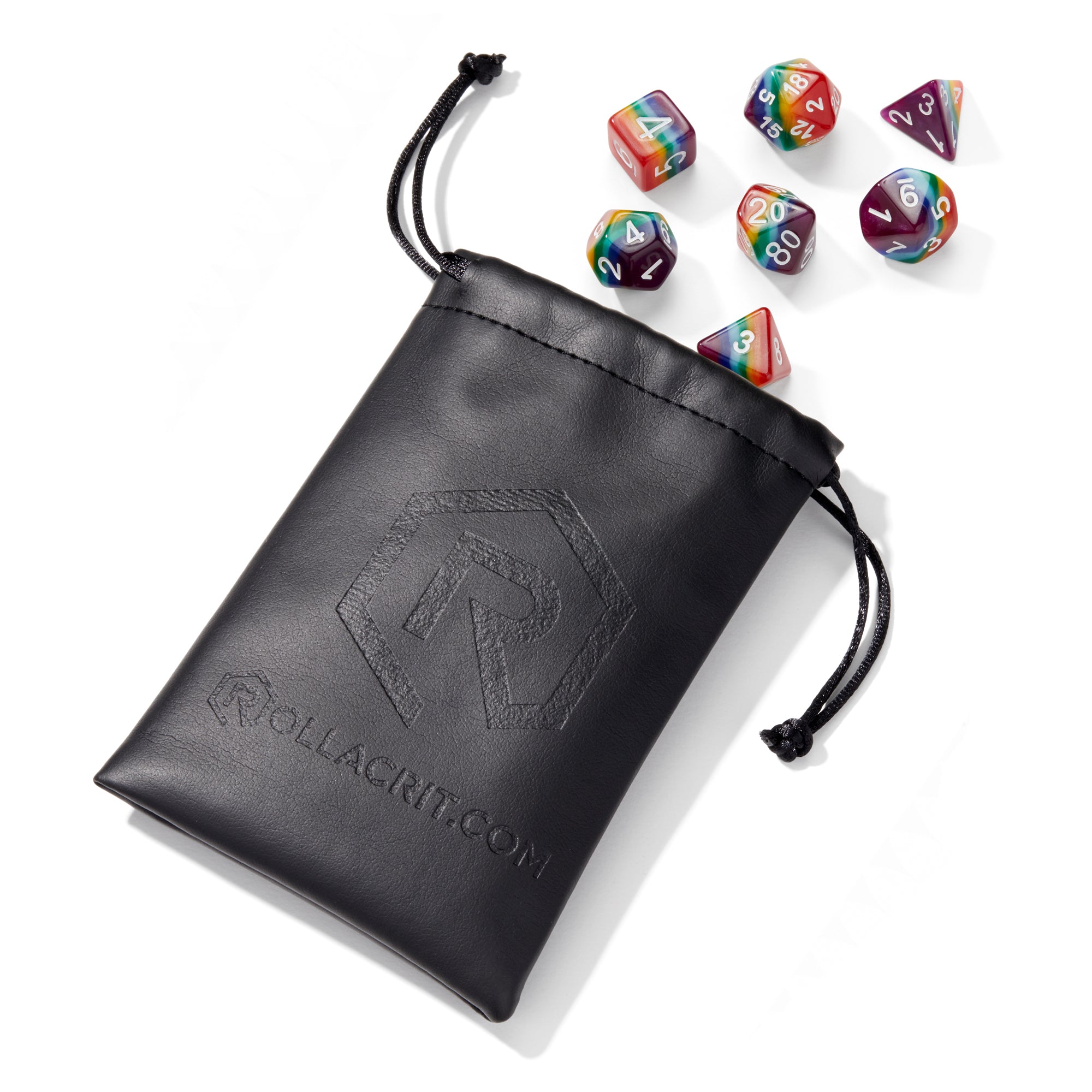 Rainbow Resin 7pc Dice Set | Rollacrit