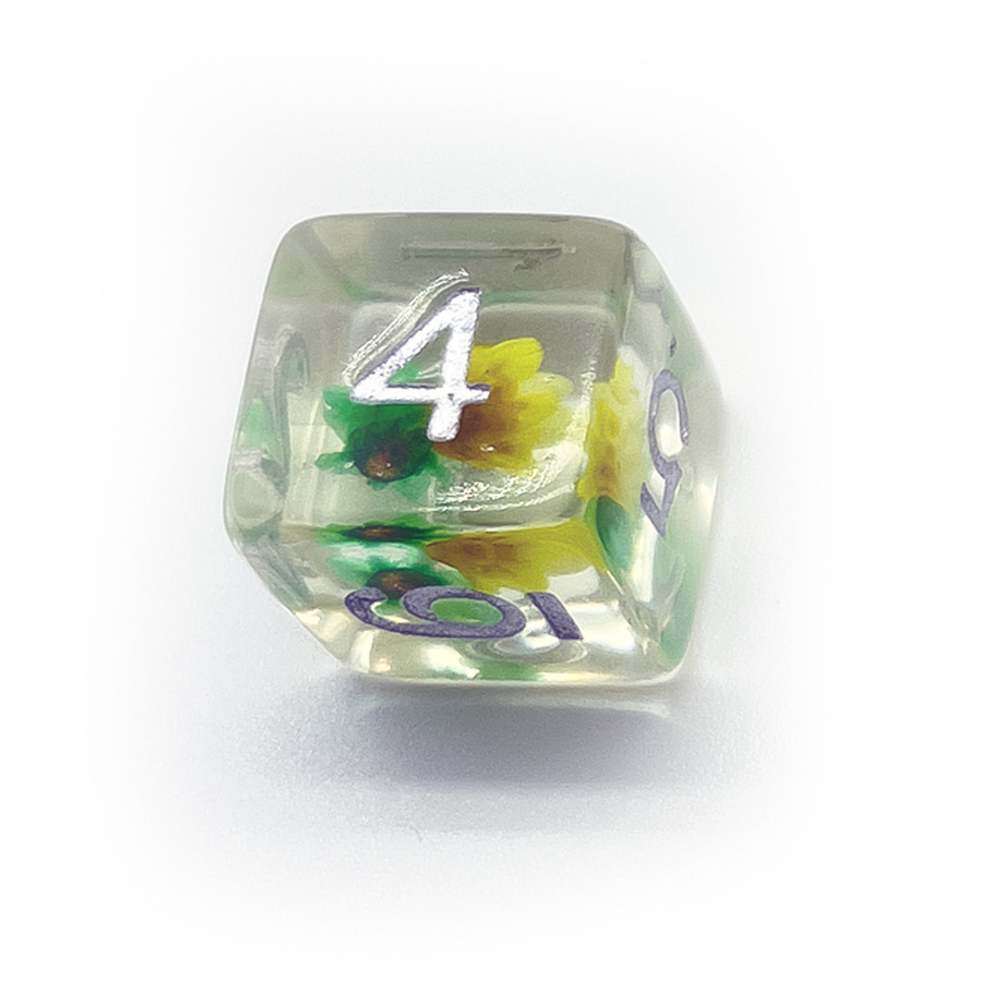 Dandelion Flower Resin 7pc Dice Set | Rollacrit